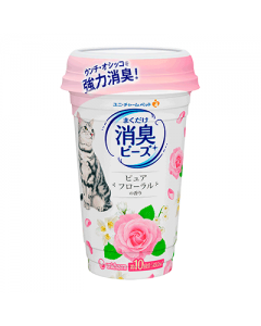 Unicharm Odor Control Beads Cat Litter Deodorizer for Cats (Soft Pure Floral Fragrance)