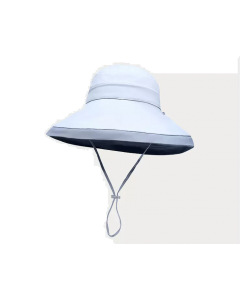 NEEDS UV CUT Double-sided Cold Feeling Outdoor Large Brim Sun Hat Gray 