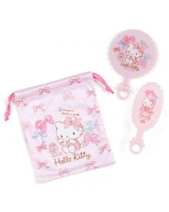 Japan Sanrio Hello Kitty Mirror & Brush Set 1pc